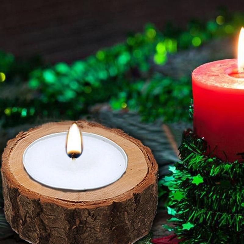 1PC Artizanat grămadă plantă flori parcelă Artizanat grămadă din lemn sfeșnic ornament pentru lumânări