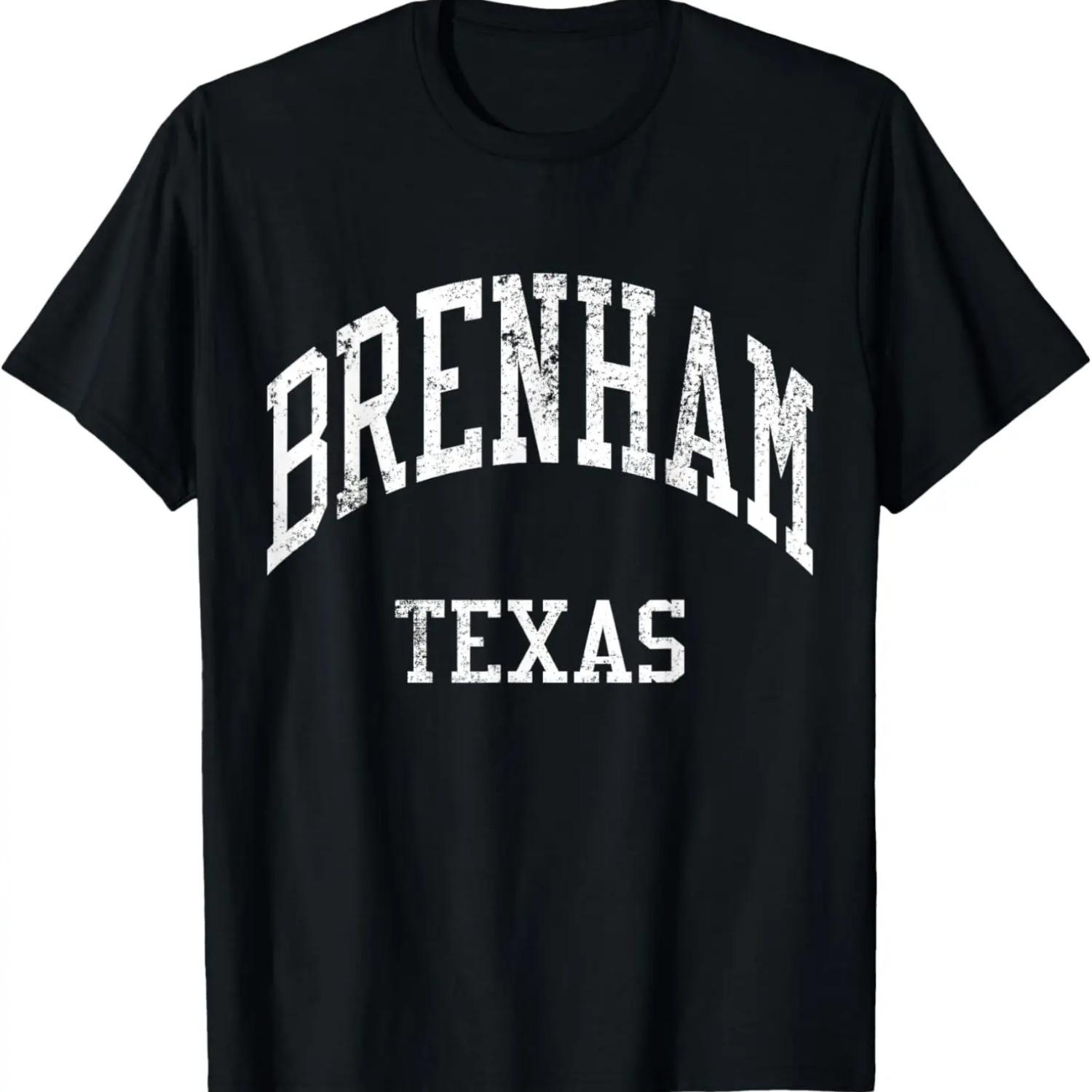 

Brenham Texas Retro 70s College Sports Style T-Shirt S чёрный