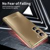 Custodia rigida galvanizzata per telefono per Samsung Galaxy Z Fold 6 5 4 3 Fold6 Fold5 Fold4 Fold3 Protezione cerniera Copertura antiurto