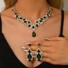 Retro Rhinestone Jewelry Necklace Set - Luxurious Evening Dress Accessories
