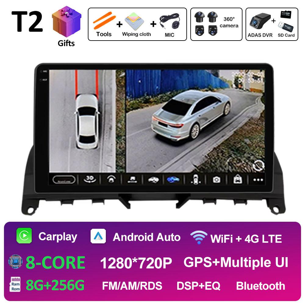 Pentru Mercedes Benz C Class3 W204 S204 2006 2007 2008 2009 2010 2011 Sistem Inteligent Android 14 Bluetooth Ventilator de Răcire GPS Navi