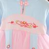 Girl Baby Cotton Dress Long Sleeve A-line Skirt Han Style Button Collar Ancient Gauze Puffy Dress