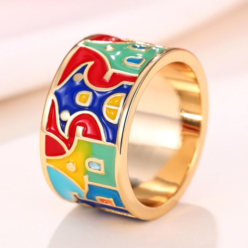 

CAOSHI Fancy Finger Ring Fashion Female Daily Party Accessories with Colorful Design Stylish Lady Unique Style Chic Zircon Gift 6
