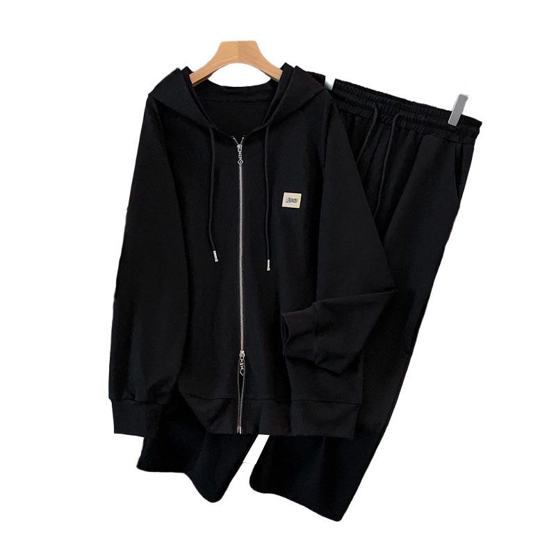 Plus Size Women's Trendy Slimming Hoodie & Pants Casual Set 7129
