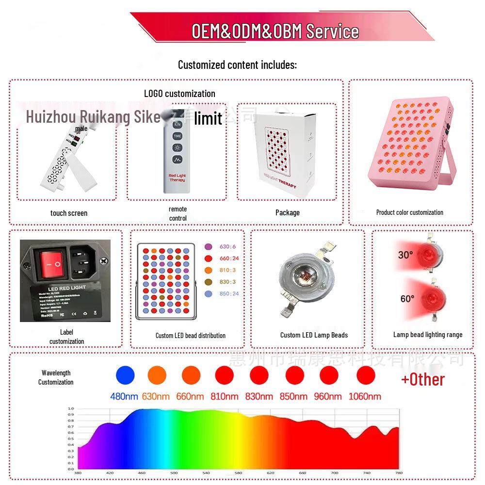 Large Portable Red Light Therapy Lamp with Adjustable Stand on Wheels