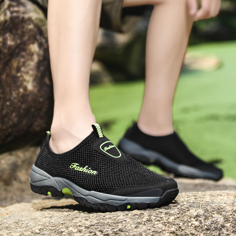 Fashion Summer Fashion Casual Beach Shoes Men Mesh Breathable Flat Shoes Sneakers Comfortable Sneakers Zapatos De Hombre Envío Gratis