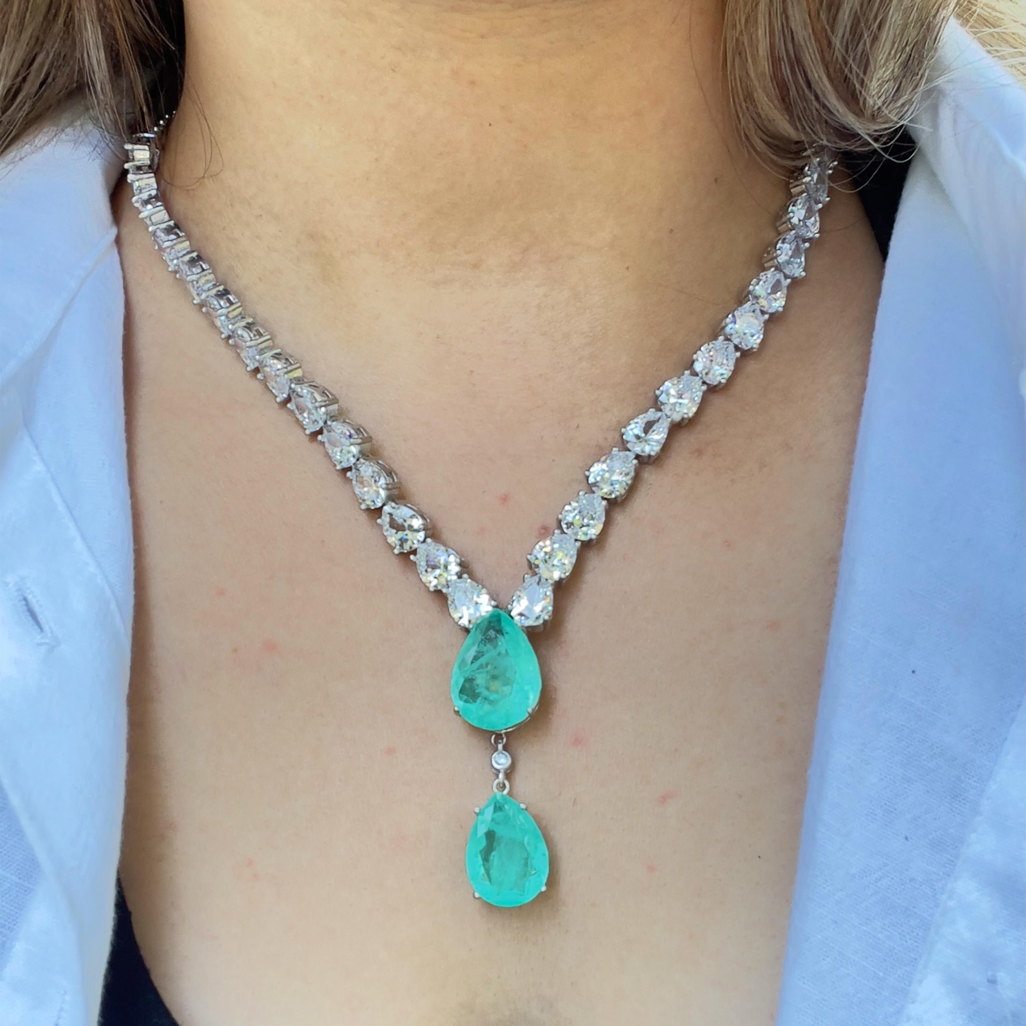 

Ожерелье из натурального турмалина Параиба, серебро 925 пробы, ожерелье для свадьбы, ожерелье для помолвки, подарок на годовщину свадьбы Adjustable серебряный