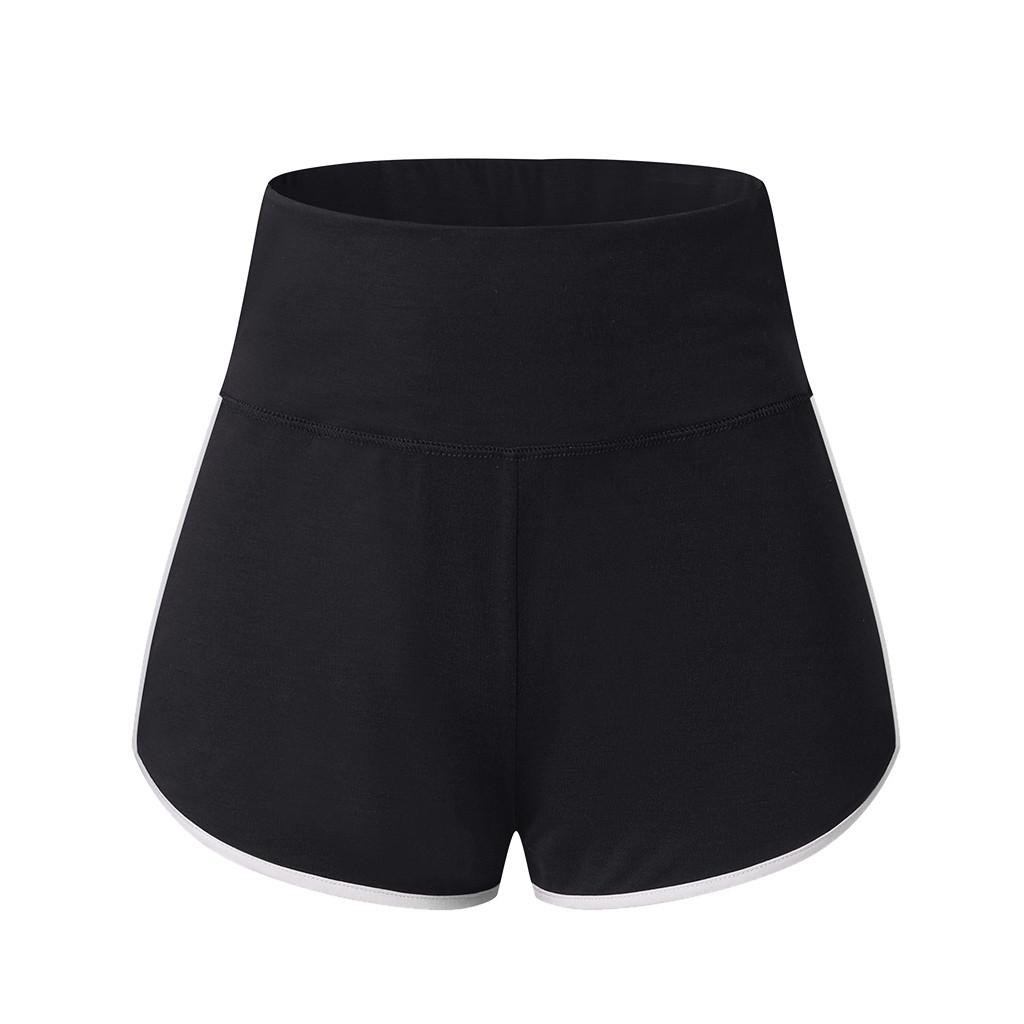 Damen Basic Radshorts Kompression Trainingsleggings Yoga Shorts Capris