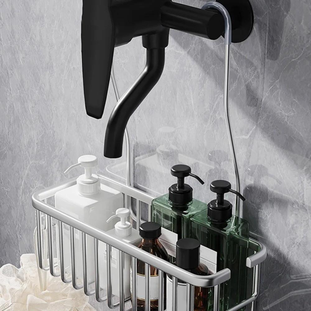 Hängender Badezimmerkorb aus Edelstahl Toiletten-Duschregal Aufbewahrungszubehör für Badprodukte