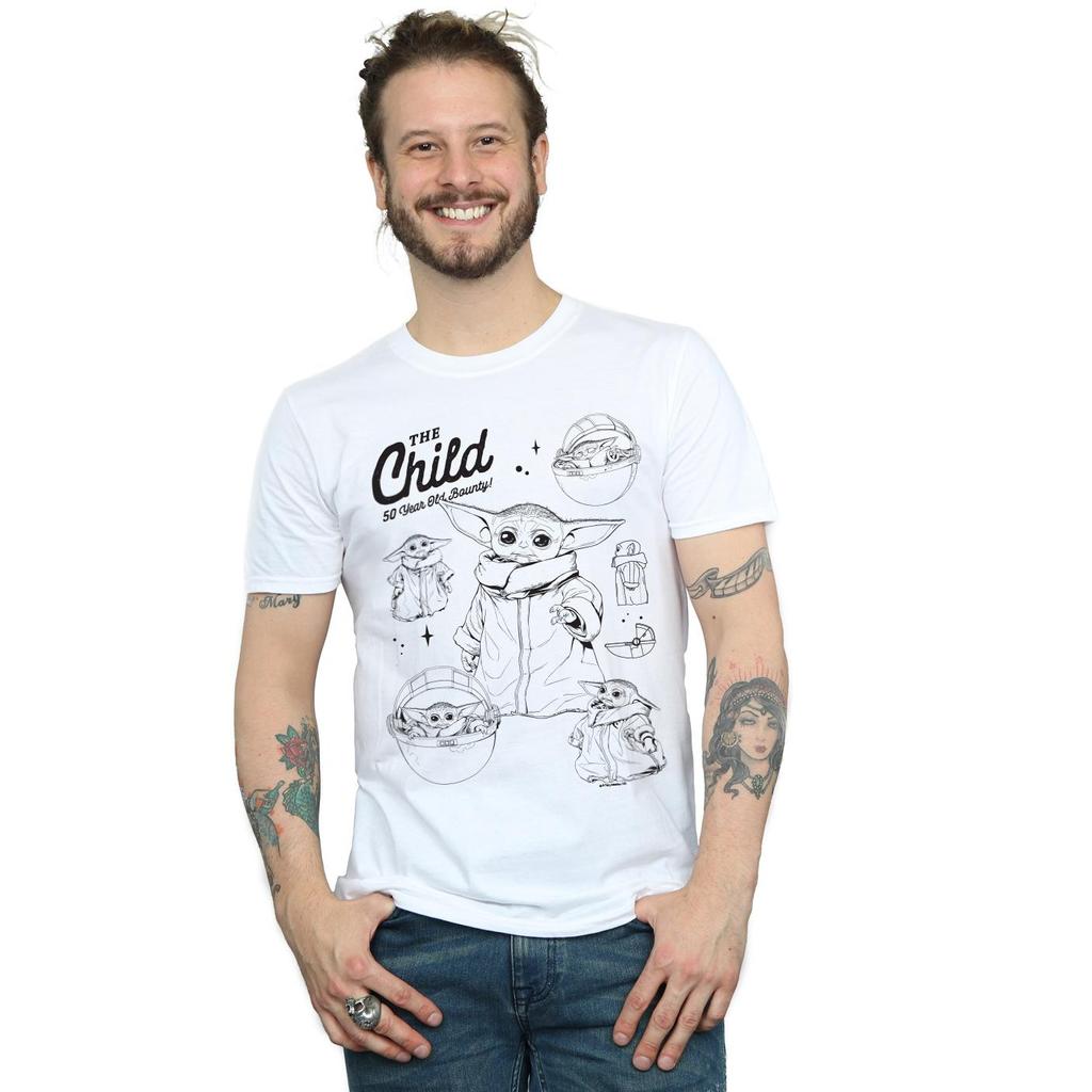 Star Wars Mens The Mandalorian 50 Year Old Bounty T-Shirt