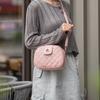 Casual Embroidery Rhombus Shoulder Crossbody Camera Bag New Versatile Love Lock Women's Bag