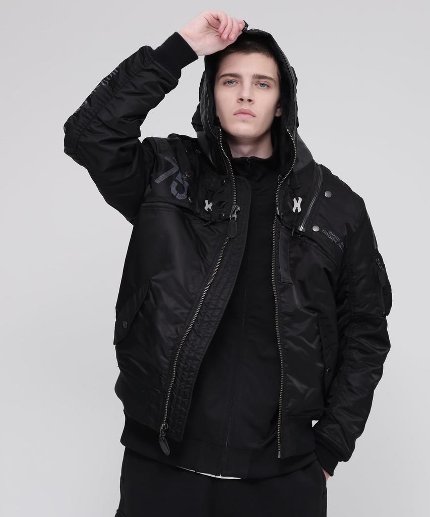 Avirex Remodel Mark 2 6182195 008 MA-1 Men's 783-8252056 (XXL, Black)