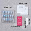 Square Nail Tips - 25SS TITApress Blue