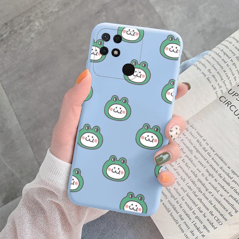 For Redmi 10C 10 C Back Cover Protective Case Soft Silicone Cute Cartoon Cat Frog Phone Case For Xiaomi Redmi 13C 14C 12C Coque