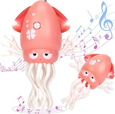 Funk Doggie Tintenfisch Spielzeug, Elektrischer Robotischer Tanzender Oktopus für Kinder mit LED-Lichtern & Musik, Ausgestattet mit Hinderniserkennungssensoren, Schütteln, Tanzen,
