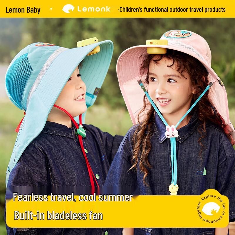 Kids  Fan Sun Protection Hat with Wide Brim 52cm