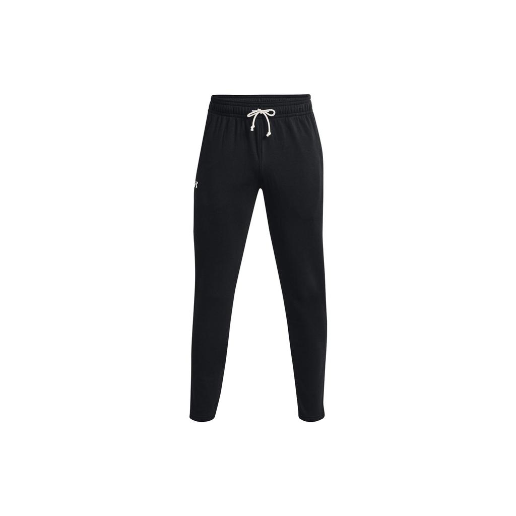 Under Armour Rival Terry Pants With Drawstring And Elastic Cuffs Men Bottoms Black 1376772-001