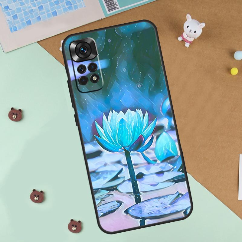 Lotus Flower Case For Xiaomi Redmi 14C 10C 12C 13C Cover For Redmi Note 14 Pro 13 9 10 11 12 10S 11S 12S