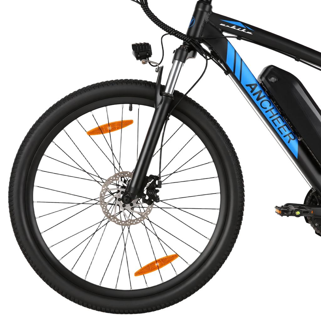 ANCHEER 27.5 inch electric bicycles with 250W motor, 36V 10.4Ah replaceable battery, e-MTB