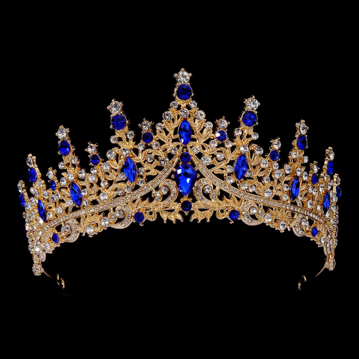 

Комплект свадебных украшений из трех предметов, высококачественные украшения для выпускного вечера, ожерелье из сплава с бриллиантами в форме короны, комплект серег