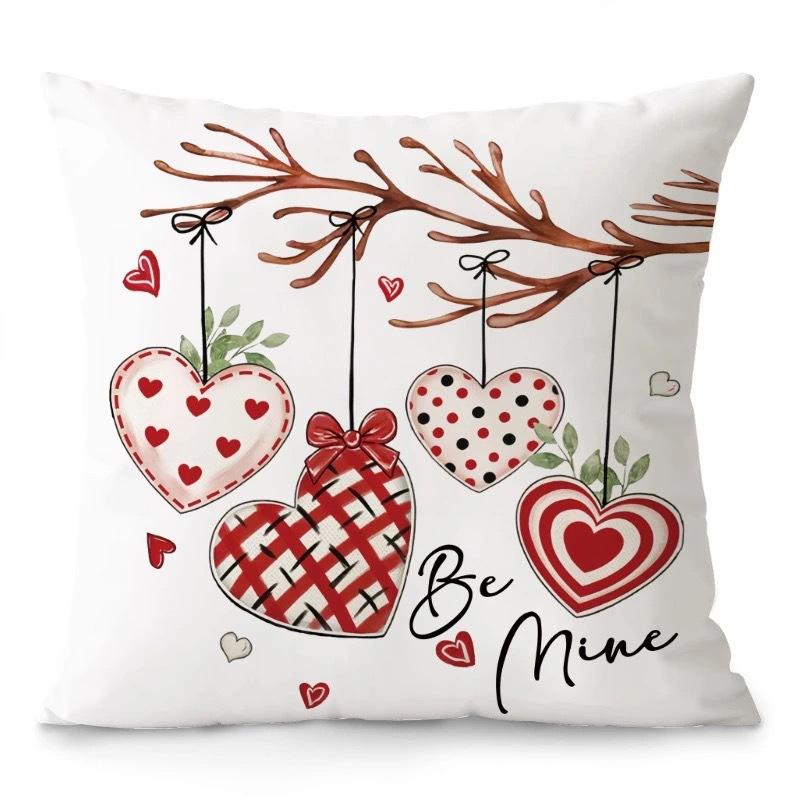

Новая наволочка на подушку ко Дню святого Валентина, принт с линией, для пары, для дома, для гостиной, для дивана, праздничная 45 * 45Cm without pillow core
