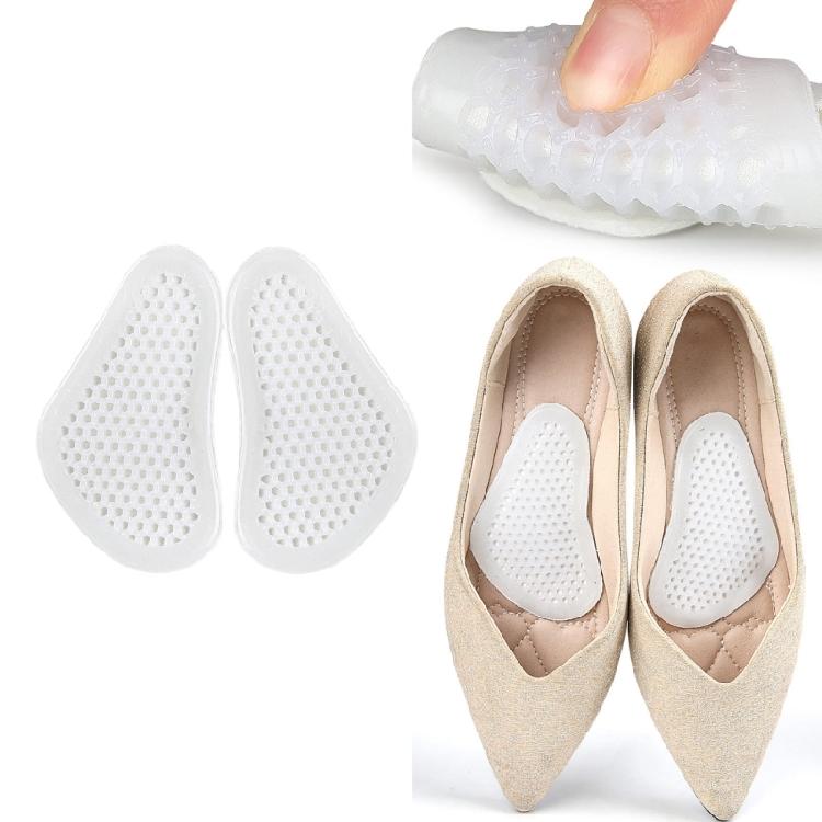 2 Pairs Arch Support Insoles Breathable Cushioned Forefoot Protectors Pad For Women Men Daily Work and Flat Feet Relief
