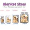 Süßer Hundeprint Flanell-Kuscheldecke Weiches Gemütliches Fleece für Zuhause Büro Sofa Auto Ganzjahresgeschenk 150x200cm
