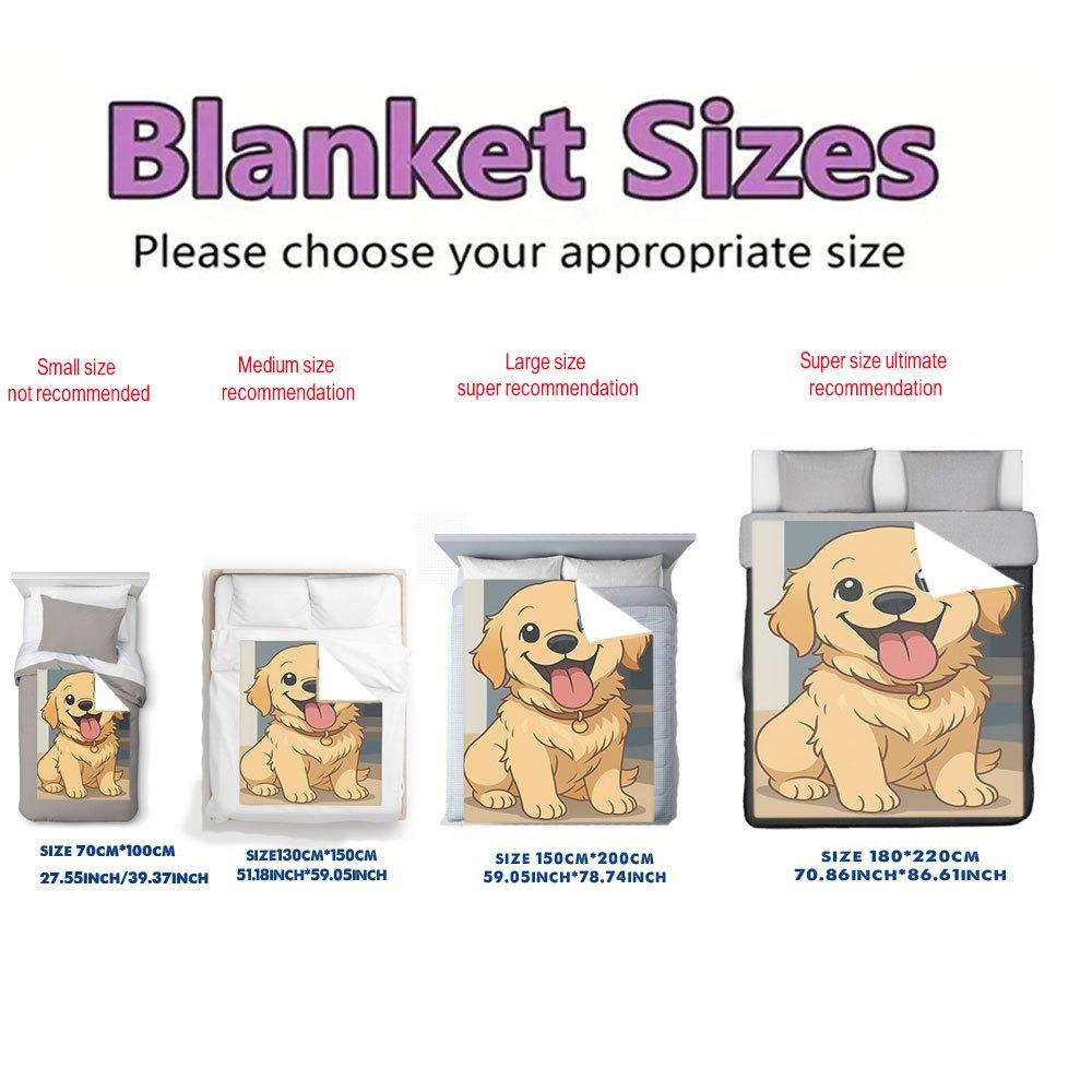Süßer Hundeprint Flanell-Kuscheldecke Weiches Gemütliches Fleece für Zuhause Büro Sofa Auto Ganzjahresgeschenk 150x200cm