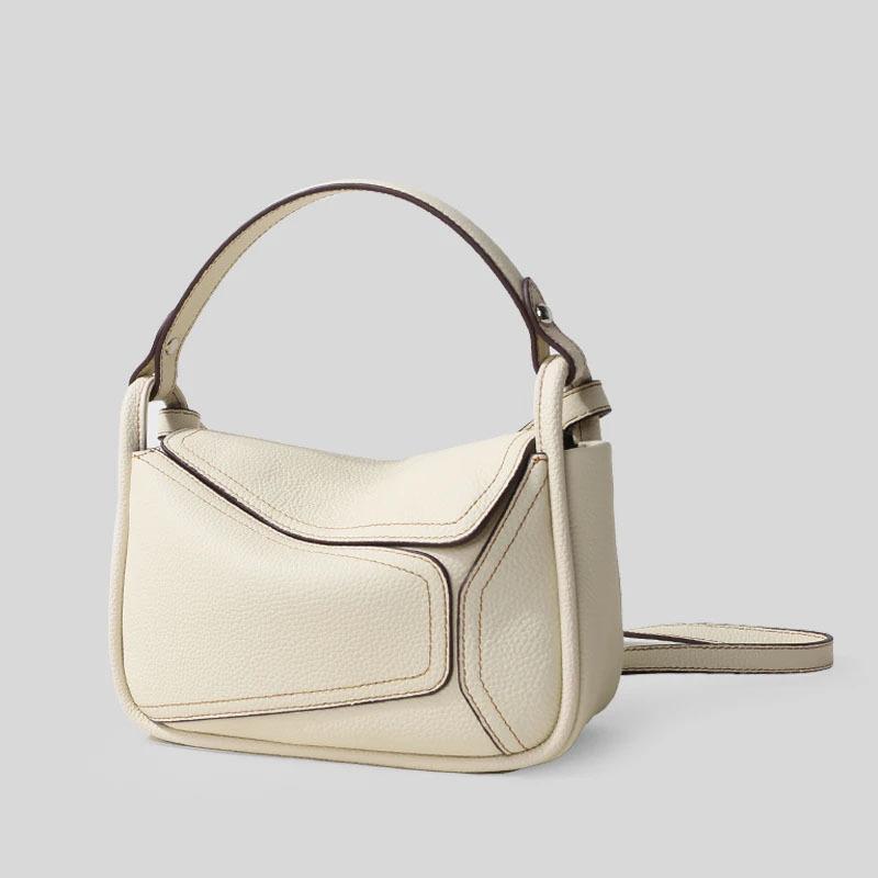 Genuine Leather Crossbody Bag, Fashionable Bag, Niche Pillow Bag, Single-shoulder Casual Underarm Bag