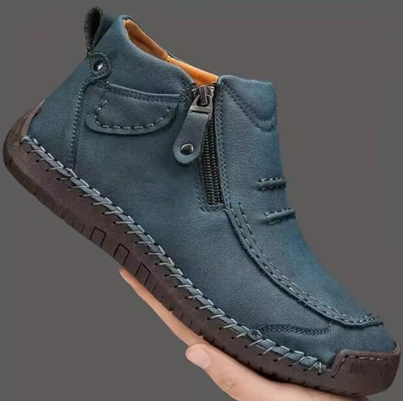Classic Handmade Leather Boots for Men Fashion Outdoor Casual Ankle Boots Comfort Slip on Driving Shoes Men's Boots Large-size48