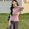Women'S Summer Sportswear Quick-Drying Long-Sleeved Stand-Up Collar Running Tight-Fitting Sun Protection Top