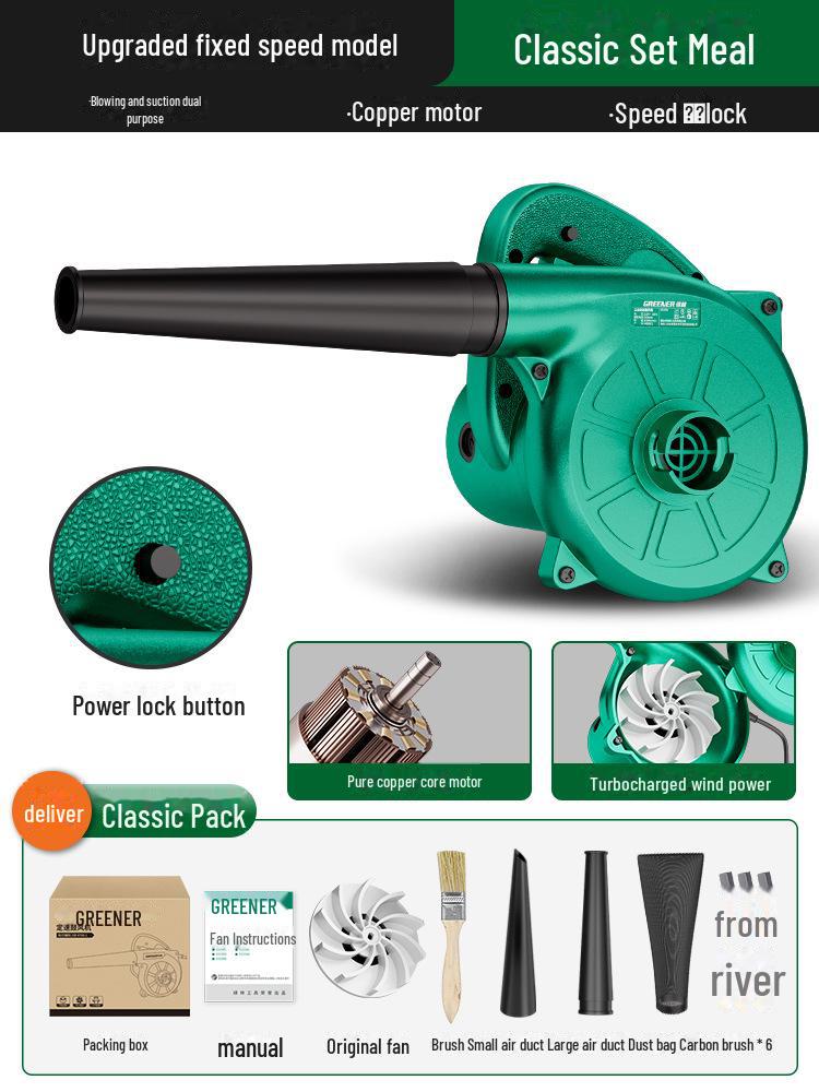 Green Forest 220V High-Power Industrial Hair Dryer & Dust Blower Gun
