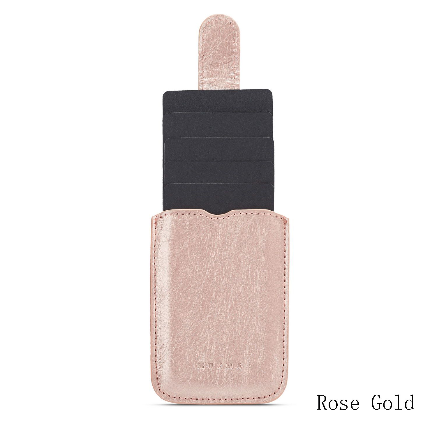 

5 карманов Наклейка Карманы для карт Наклейка Карманы для карт Чехол-кошелек для телефона Держатель для ID-карты розового золота