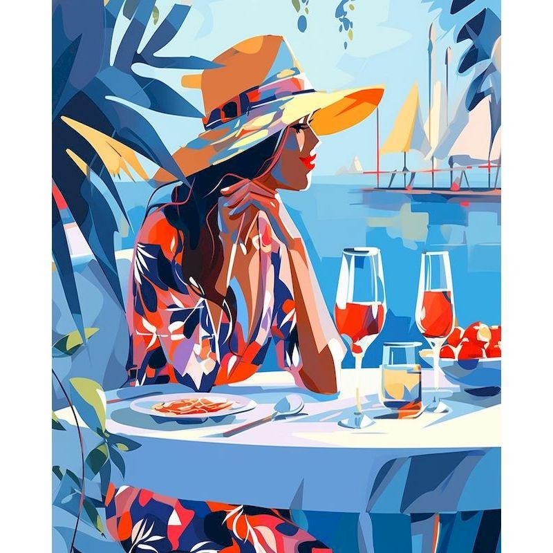 CHENISTORY Paint By Number Beach Couples Girl Drawing On Canvas Wall Art Picture Coloring By Numbers Home Decoration Painting