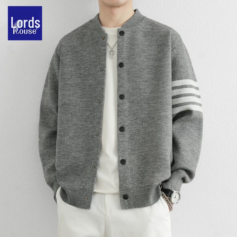 Cardigan lavorato a maglia con zip oversize stile americano da uomo Loz