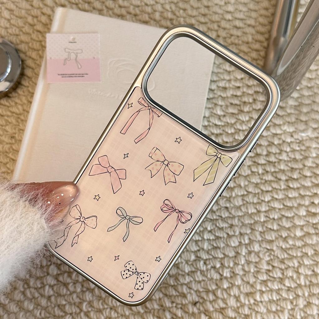 Cover Colorata con Fiocco per iPhone 16, iPhone 17 e iPhone 17 Pro Max