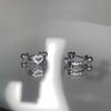 1 Stück Ausgestanzter Ringförmiger Ohrknochennagel mit Herz Zarter Ohrring für Damen Y2K Punk Schmuck