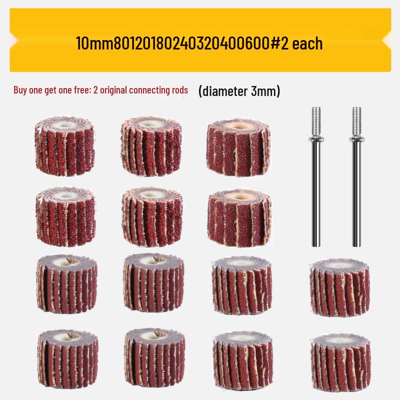 Flap Disc Grinding & Polishing Wheel with Shank - Rust & Paint Removal Tool for Wood & Metal