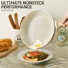 MICHELANGELO 3pcs Nonstick Cookware Sets White Granite Induction Cookware 8/9.5/11 Inch Frying Pan  Non-toxic Healthy Pan