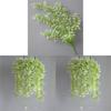Plant Wall Decor With Faux Snow Fruit Vine For Office Indoor Interior Design