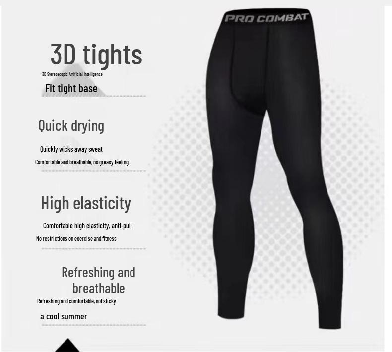 Men's Fleece-Lined Breathable Fitness Set: Warm Base Layer Tights & Long Sleeve Shirt for Running/Basketball
