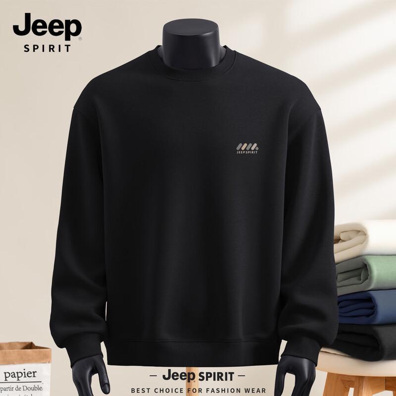 JEEP SPIRIT Men's 2025 Autumn Casual Round Neck Sweatshirt
