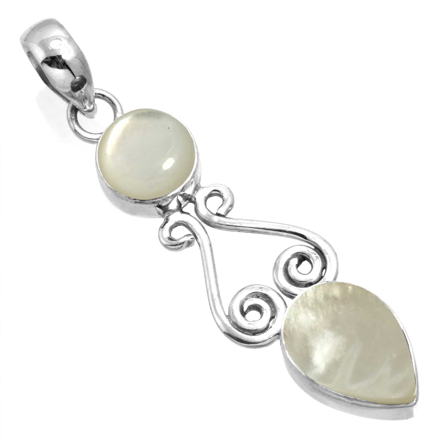 

925 Sterling Silver Pendant Women Gemstone Handmade Jewelry Engagement Gift Blue Green Purple Copper Turquoise Pearl Lapis Mother Of Pearl Boho мать жемчужного