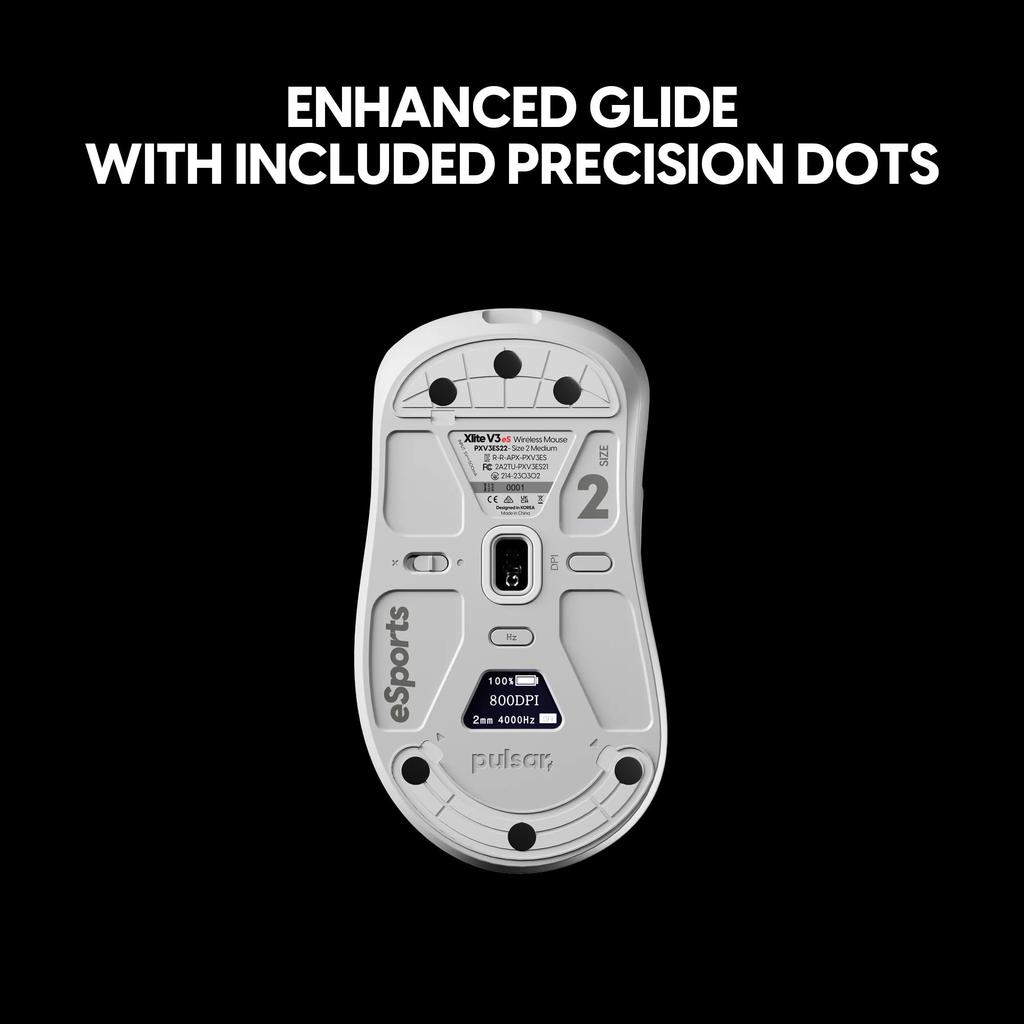 Pulsar Gaming Gears eSports Gaming Mouse Pad Superglide2 Glass Mousepad 49cm x 42cm Anti-Slip (XL, Black)