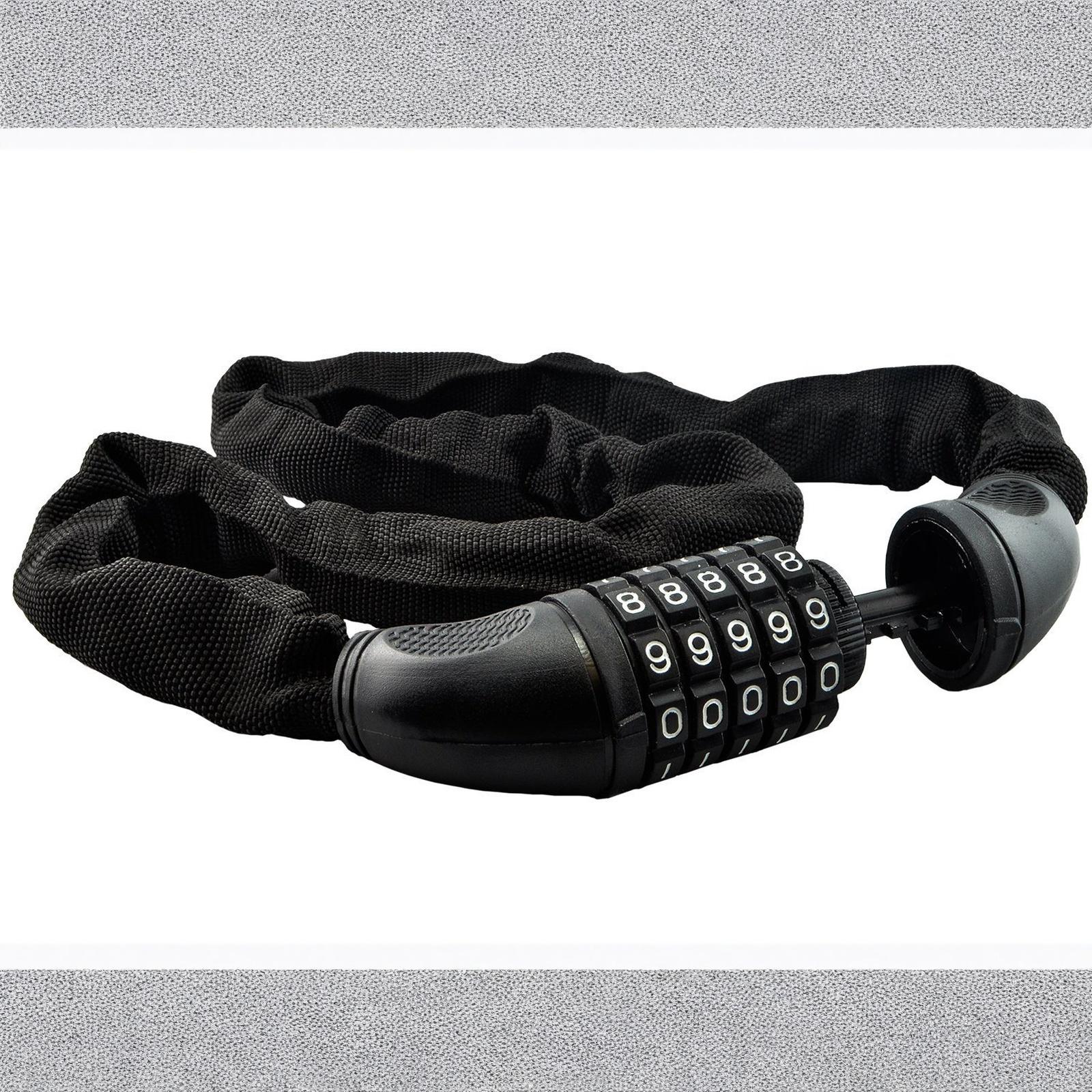 

кабельный замок, замок сверхпрочный противоугонный, утолщенная цепь и 5-значная комбинация, без ключа, высокопрочный сплав, б One Size