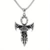 New European and American retro style Eye of Horus Anka cross creative ancient sword necklace niche design accessories