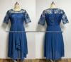Vestido de Noche de Dama de Honor con Retazos de Gasa y Encaje Calado 2026