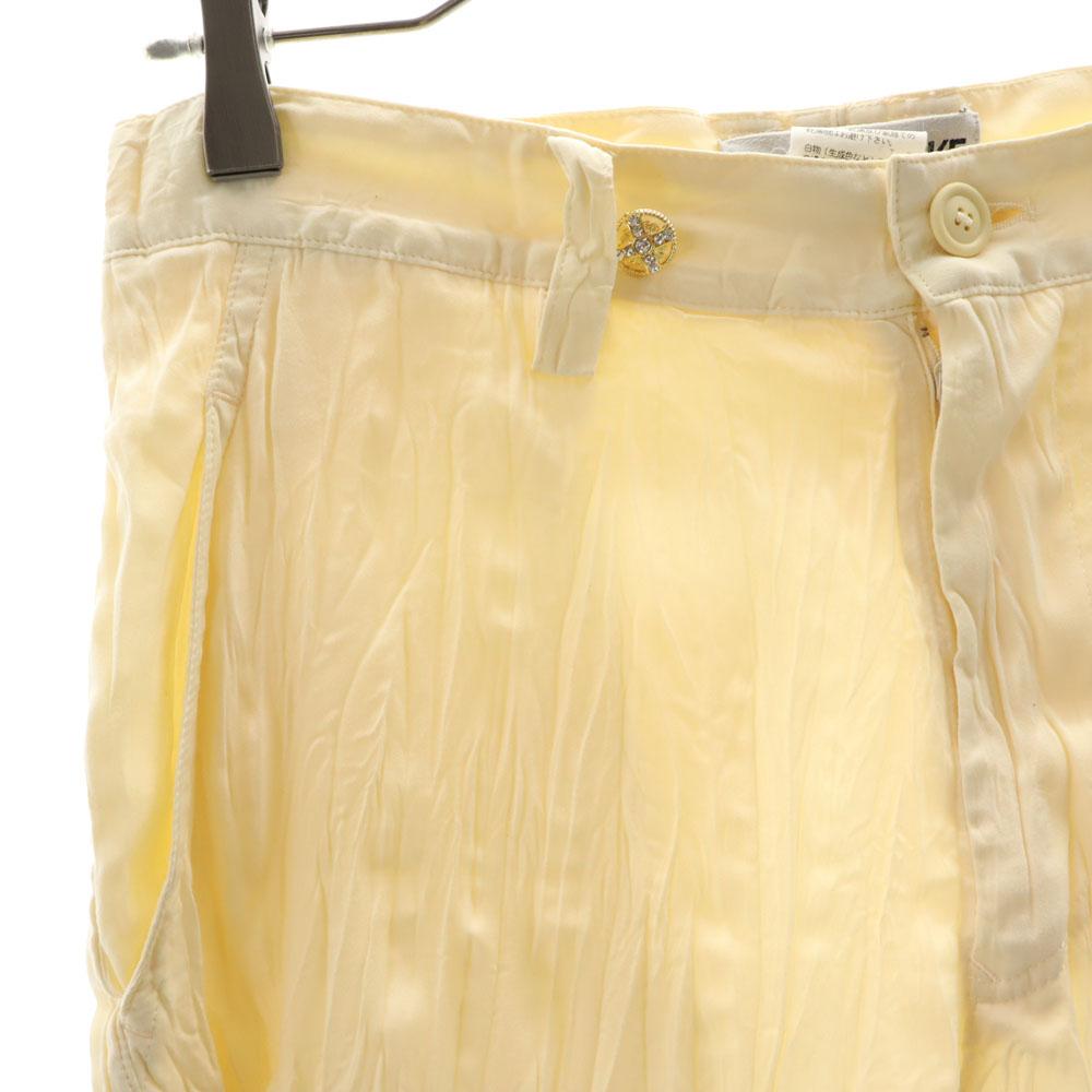 ISSEY MIYAKE 90s Made In Japan Old Wrinkles Processing Long Pants M Cream Women Used