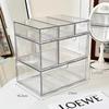 Acrylic Transparent Desktop Cosmetic Organizer Bathroom Jar Makeup Storage Box Set Drawer Large Dust-proof Cotton Swab Organizer