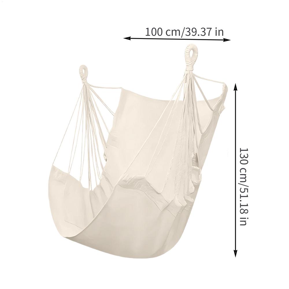 Hängstols bomullsrep Gungstol Max 150 kg Viktkapacitet Inomhus Utomhus Utemöbel Stol för Camping
